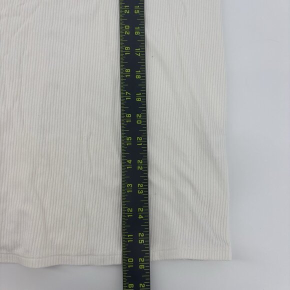 J Jill Wearever Collection Cream Short Sleeve Shirt Size XL Ribbed Stretch - Picture 8 of 9
